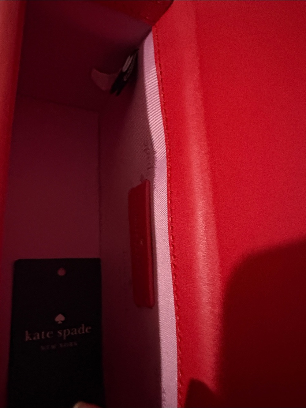 Kate Spade Pink "Sticky Situation" Cherry Print Top Handle Bag only - Picture 8 of 16